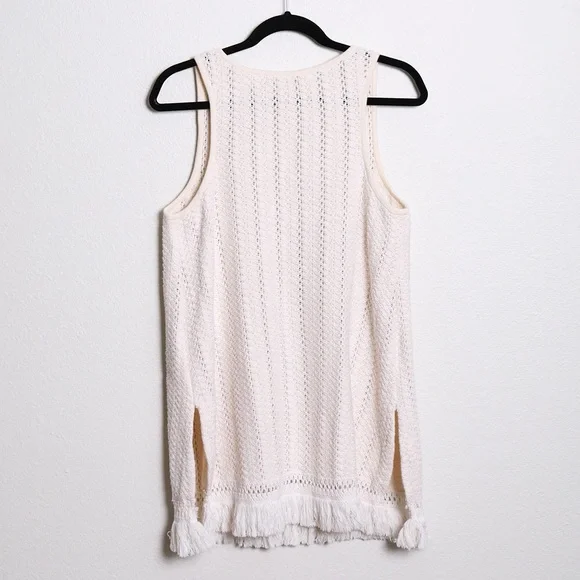 Knitted & Knotted Boho Crochet Knit Fringe Tunic - Picture 7 of 8